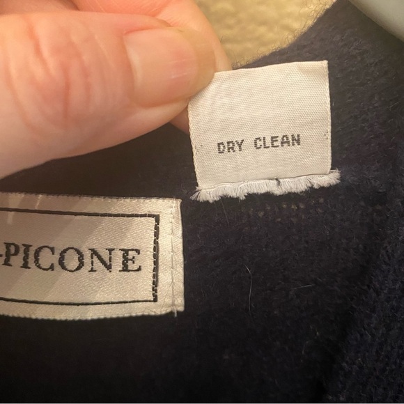 Vintage EVAN-PICONE Women Lambswool Rabbit Hair Blend Argyle Cardigan-Medium - Picture 9 of 9